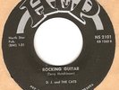 45rpm record; D.J. & CATS , ROCKING GUITAR ,  ROCKER ' NICE '