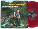 RED VINYL / CLIFF RICHARD WHEN IN ROME ...  shadows / 60'S LAMINATED FLIP BACK C