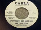 THE FOUR PRO'S - Carla Records 2532 - Rare Detroit Northern Soul PROMO 45 nice