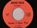 rare Soul 45 BERGANEES cause i love you ARTIST-VILLE