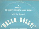 HELLO DOLLY Radio Show promotional interview LP Barbra Streisand Louis Armstrong