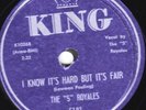 78-DOO-WOP-FIVE ROYALES-I KNOW IT'S HARD BUT IT'S FAIR/MIRACLE OF LOVE-