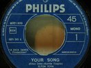 ELTON JOHN Your Song / Border Song RARE GREEK ORIGINAL 1970 45rpm MONO 7