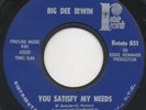Big Dee Irwin You Satisfy My Needs  RARE Northern Sweet Soul 45 on Rotate Listen
