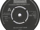 Chubby Checker You just don't know UK London (rare soul vinyl)