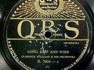 Clarence Williams - Long Deep Wide -  78 rpm Jazz Record Q.R.S 7004    V+