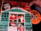 EX Original 1953 45 EP Teresa Brewer Christmas Too Fat For The Chimney Saw Mommy