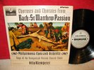 SAX 2525 ED1 B/S STEREO UK BACH CHORUSES  CHORALES MATTHEW PASSION KLEMPERER NM-