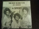 the SUPREMES  YOUR HEART BELONGS TO ME PICTURE SLEEVE PS RARE MOTOWN 1962
