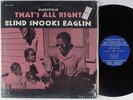 BLIND SNOOKS EAGLIN That's All Right BLUESVILLE LP SHRINK