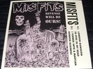 THE MISFITS REVENGE WILL BE OURS SEE-THRU BLUE COLORED VINYL 33 EP w/PS