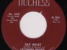 New Breed R&B * LATTIMORE BROWN * Say What * LISTEN MP3 * Killer