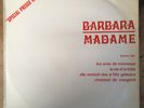 BARBARA / 33t  / MADAME / DISQUE PROMO