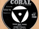 JOHNNY O'KEEFE & THE DEE JAYS:SHAKE BABY SHAKE/REAL WILD CHILD-1958 UK CORAL