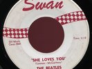 THE BEATLES.SHE LOVES YOU.45.SWAN S-4152.ORIGINAL WHITE/RED LABEL.1ST PRESS.HEAR