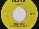 TONY & RAINDROPS “While Walking” doo wop group 45 on CHESAPEAKE original HEAR