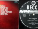 GEORG SOLTI / Mahler Symphony No.1 / UK DECCA FFSS WB SXL 6113, ED2