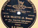 Yvette GUILBERT (Diseuse) - A la villette (A.Bruant)