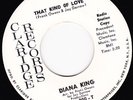 NORTHERN SOUL 45 RPM - DIANA KING on CLARIDGE RECORDS (PROMO)