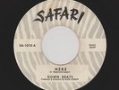 '58 White Doowop/Instro DOWNBEATS Here/Big-N-Heavy SAFARI VG+ HEAR BOTH NOW