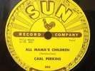 78rpm SUN 243, Carl Perkins, BOPPIN' THE BLUES   Early Rock n Roll