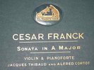 HMV 4 x 78 RPM FRANCK VIOLIN SONATA THIBAUD CORTOT
