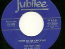 THE FOUR TUNES 45RPM '56 JUBILEE THREE LITTLE CHICKENS NICE R&B GROUP ROCKER