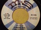 Tony Clarke northern soul 45 (They Call Me) A Wrong Man / No Sense of Direction