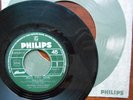SP juke-box Johnny Hallyday pochette cible grise neutre