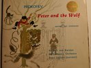 UK EMI Columbia SAX 2375 Karajan Ustinov Peter & Wolf blue/silver