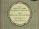 Lola BOBESCO - Fauré & Franck Sonatas for Violin & Piano - LONDON  LL 1549