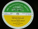 JEFF BECK GROUP Pop Spectacular BBC Transcription LP w/cue sheet '76