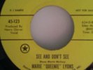 NORTHERN SOUL -  MARIE QUEENIE LYONS - SEE AND DON'T SEE - PROMO