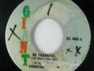 Reggae 45 DONOVAN CARLESS Be Thankful For What You Got on Giant VG++