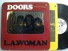 DOORS: L.A. Woman  DIE-CUT WINDOW CVR RARE WHITE  LABEL PROMO STICKER