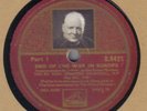 WINSTON CHURCHILL - The End Of The War In Europe 8/5/45 78 rpm disc (A++)