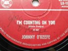 JOHNNY O'KEEFE im counting on you  OZ LEEDON 45 signed