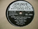 Rare Paul Evans and the Curls 78rpm record