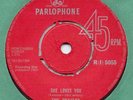 THE BEATLES-ORIGINAL 1963 IRISH PRESSED RED LABEL 45-SHE LOVES YOU