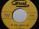 THE CASTELLES DOO WOP GRAND RARE 45 SWEETNESS/MY GIRL AWAITS ME THICK VINYL