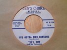 RARE-Tiny Tim & His Tornadoes-TEEN'S CHOICE-Original 45 Rockabilly-NM-NOT REPRO