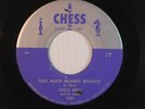 CHUCK BERRY r&r 45 TOO MUCH MONKEY BUSINESS / BROWN EYED HANDSOME   CHESS VG+++