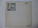 JIMI HENDRIX live at the los angeles forum 4-25-70 LP rubber dubber PSYCH m-
