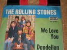 Beat-Single: Rolling Stones - We love you / Dandelion, schwarze Schrift, 1,--