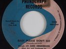 R&B Popcorn 45 JO ANN HENDERSON Baby Please Don't Go PHONOGRAPH RECORDS HEAR