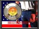 BRUCE SPRINGSTEEN - BORN IN THE USA - FRAMED 'SILVER' 45rpm  RECORD