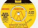 Pye Int. 25543 Olivia Newton-John If Not For You DEMO MINT