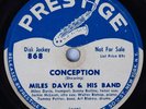 Hear Jazz 78 rpm MILES DAVIS Conception PRESTIGE 868 dj copy Rollins, Blakey