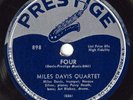 Hear Jazz 78 rpm MILES DAVIS Four PRESTIGE 898 Silver, Blakey