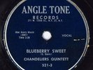 Hear Doo-Wop 78 rpm CHANDELIERS Blueberry Sweet b/w One More Step ANGEL TONE 521